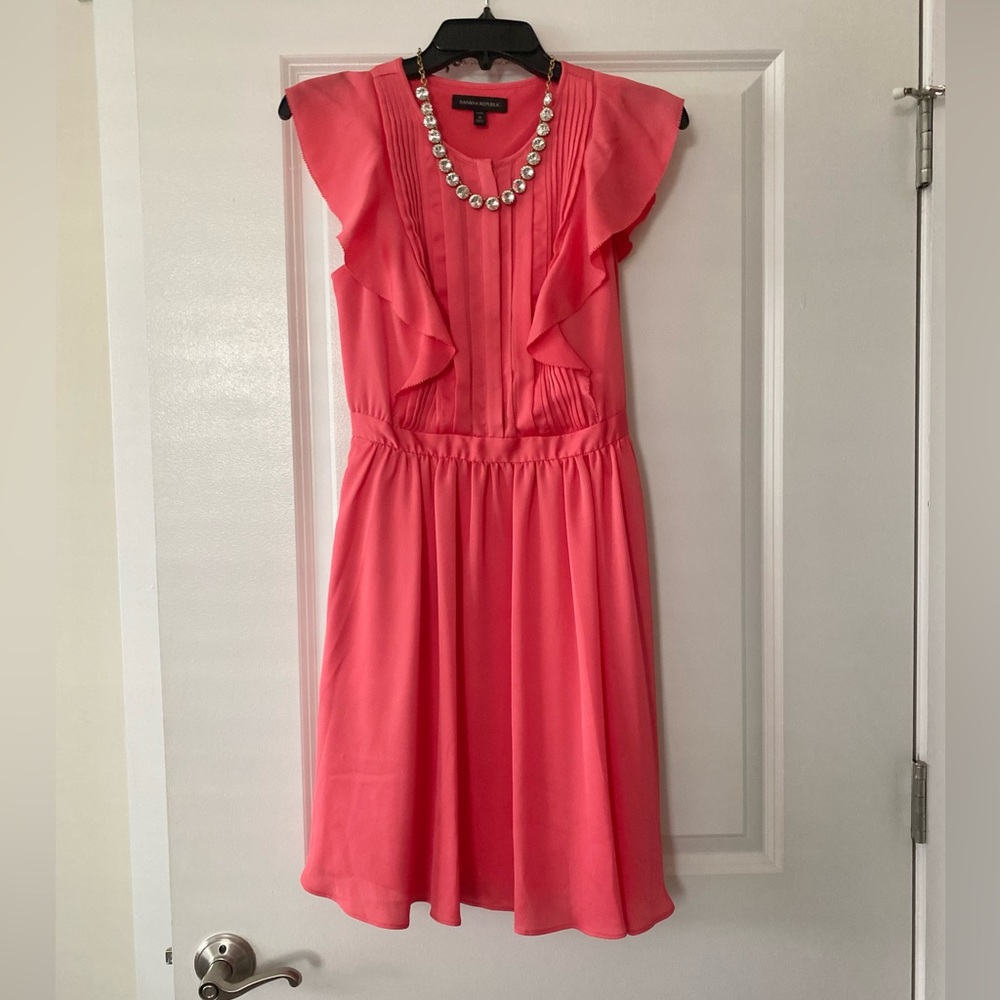 Women’s Pink Coral Banana Republic Dress - size 0P